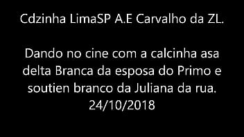 Preview 1 of Maa Beta Sex Muvie - Cdzinha LimaSp Dando no cine arouche com a Calcinha asa delta branca da com esp primo 24102018