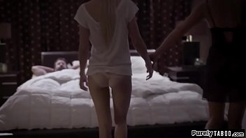 Preview 2 of Veronica Avluv Strapon Guy - Shy 18yo teen  gives a bj and is fucked by her fosterparents