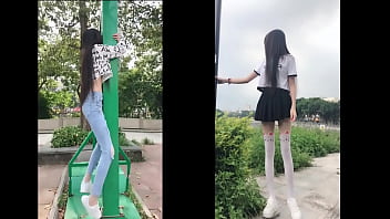 Preview 2 of Wnwxxx - t. Asian Girl Show, 18yo babe sexy cutie Left or Right part2