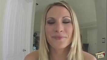 Preview 1 of Public Cr Hole - Busty blonde does an interview before she gags on a cock and takes it whole
