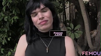 Preview 1 of Ameautur Trans - Alluring shemale debutante tugs her dong