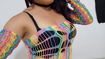 Preview 2 of Arabic Philipino Pron - EL AFORTUNADO HERMANASTRO RECIBE A SU HERMANASTRA VESTIDA DE TRAJE EXOTICO EN HALLOWEEN,  LUEGO ELLA LE PROPONE COSAS INDECENTES ANTES DE IR A LA FIESTA. PORNO REAL AGITADO Y CON GEMIDOS REALES. SEXO APASIONADO REAL