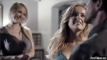 Preview 2 of A1 Agent - Weird nasty teen tricked fake parents into threesome sex