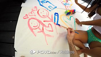 Preview 1 of Www Brezzrer Com - POVD PAINT MY FACE with loads of CUM