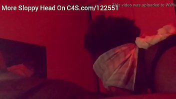 Preview 2 of Super Girl Sex Rape - Ebony gagging up spit while deepthroating bbc
