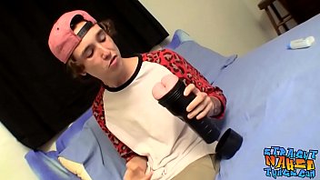 Preview 1 of Aj Sachi 1 - Nubile thug Sean Johansen cums after fleshlight fucking