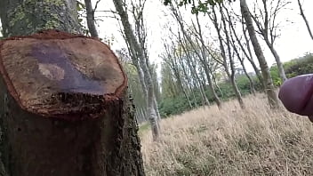 Preview 3 of Big Tit Stepson - Pissing up a tree