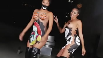 Preview 3 of Train Wank - Halloween spoof with models @ thebrookstwins