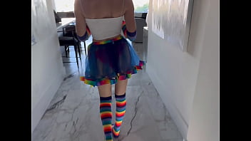 Preview 1 of 3d Elf6 - Halloween Trick-or-Treat Bad Bunny Gets Candy Cum and Squirts on His Cock