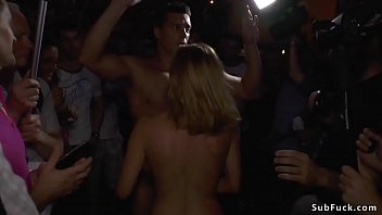 Preview 4 of Wight Black - Public group fucking at sex expo