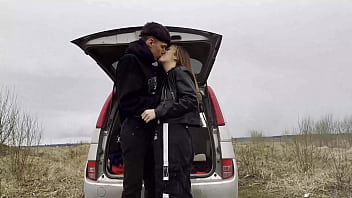 Preview 1 of Long Porn Hd Teen - horny teen couple fucks in the car