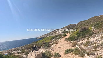 Preview 1 of Cum Insiede Sister - GoldenShowers by the sea