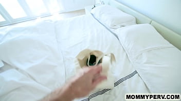 Preview 1 of Leila Otadi - Milf stepmom and stepson sex interrupted by stepdad