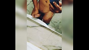 Preview 4 of Xbporn - desi twink jerking off his big dick in hotel washroom