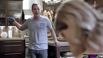 Preview 2 of Threesome Boy Grils Milf - Jane Wilde cheating on her BF as she is babysitting and fucks big massive cock!