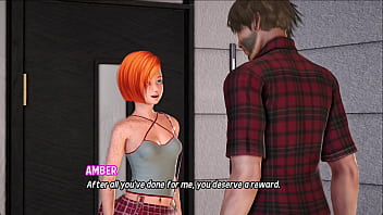 Preview 3 of Animal And Girl Six Com - Max&#039_s Life Temporada 3 Cap 184 - Sexy chica me hace una paja con los pies y luego con su amiga me hace una paja doble