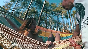Preview 3 of Bombshell Ass - Ass to throat on hammock and cumshot on mouth. Mia Bandini