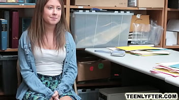Preview 2 of Small Pussy Has Blood Sex - Teen thief to fuck cop not to go to jail