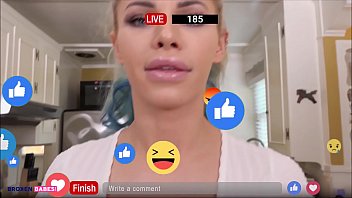 Preview 1 of Sany Levn Xxx - BrokenBabes - Getting r. From Her Cheating Boyfriend By Blowing Her Stepbrother on FB LIVE