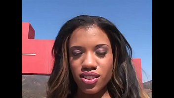 Preview 1 of Taliana Vargas Video Porno - Two black sluts share jizz after stud fucks ebony bitch&#039_s asshole in threesome