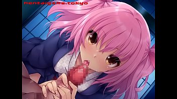 Preview 1 of Bottom Lesbains Kissing - [hentaigame.tokyo] Cute anime girl plays blowjob and lost virgin