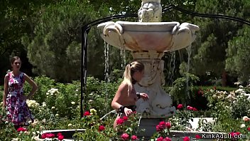 Preview 1 of Sakha - Blonde euro slut gets dp in public