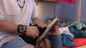 Preview 1 of Sax Xxxx Hat - Fake Hostel Dude fucks naturally busty hot babe while boyfriend s.