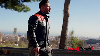 Preview 2 of Beagcom - Biker gets to finger &amp_ fuck lonesome stunner Katrin Tequila in the outdoors GP241