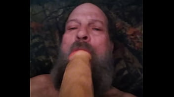 Preview 2 of Mom Son Slip Romance - Sucking a big dildo