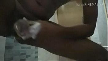 Preview 3 of Bamenda Xxx - My second online video shampoo &amp_ ass coming in toothbrush cumshot