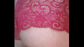 Preview 1 of Zoop Ass - je met la culotte rouge de ma femme pour me caresser