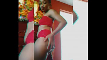 Preview 2 of Spanish Mom Teen Boy - Black girl show of nice sexy body online