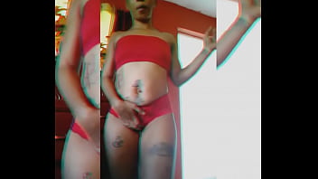 Preview 1 of Spanish Mom Teen Boy - Black girl show of nice sexy body online