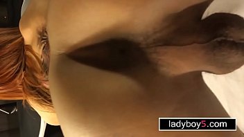 Preview 3 of Angel With Father - Petite teen ladyboy secretary blowjob and ass fucked