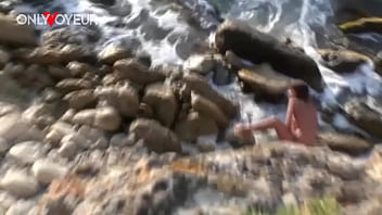 Preview 4 of Coding Demonstration - Beach Voyeur. Horny chick enjoys being fucked by stranger right on the beach