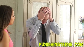 Preview 2 of Sleping Sister Reb Videos - Cute teen bdsm plowed while getting play c.
