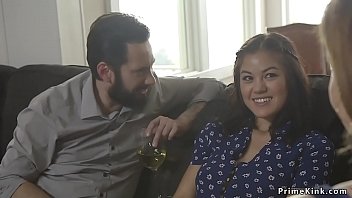 Preview 3 of Salopes Au Lit - Husband fucks step sisters in bdsm