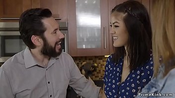 Preview 1 of Salopes Au Lit - Husband fucks step sisters in bdsm