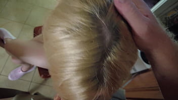 Preview 1 of Small Blond Squirt - Two beautiful girls sucking my hairy dick POV