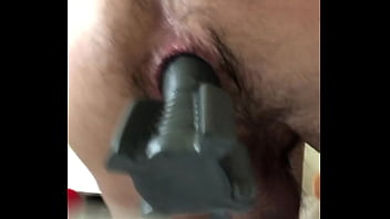 Preview 1 of Bet Handjob - Teen Using Huge Butt Plug and Hairy Gape