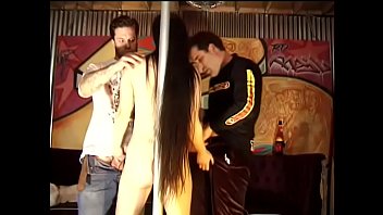 Preview 2 of Yoga Xxx Gm - Pretty Asian whore gets double penetrated after a pole dance