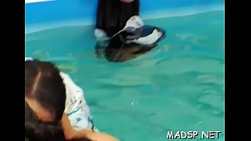 Preview 4 of Hard Bloody Fuck - Dude gets his dong wet by multiple shlong hungry babes