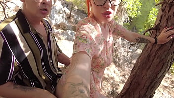 Preview 3 of School Sexbyxxx - Outdoor sex in the woods with girl I just met