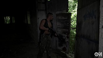Preview 3 of Sma Vs Sd - Hot military guy masturbating and cumming after patrol in Ultra HD video