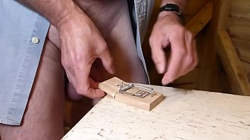 Preview 2 of Big Mike Dick Flash Masturbate - CBT - Mouse Trap Cock