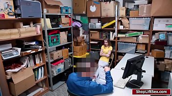 Preview 1 of Bad Wap Ariella Ferare - Petite shoplifter banged by LP officer