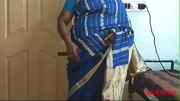Preview 2 of Hen Night Uk Stripper - desi Indian  tamil aunty telugu aunty kannada aunty  malayalam aunty Kerala aunty hindi bhabhi horny cheating wife vanitha wearing saree showing big boobs and shaved pussy Aunty Changing Dress ready for party and Making Video