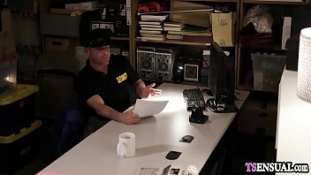 Preview 1 of Full Hd Xxx Vidwo - Busty shemale got anal smashed in a office of her store