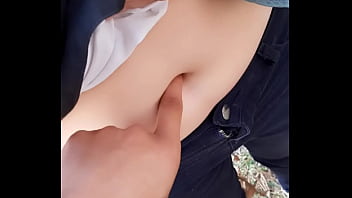 Preview 2 of Amerikan 3gp - Playing with her belly button in the Park part 2