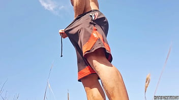 Preview 2 of Angry Helpless - I&#039_m so perverted I love touching my dick everywhere - risky jerking off on the beach
